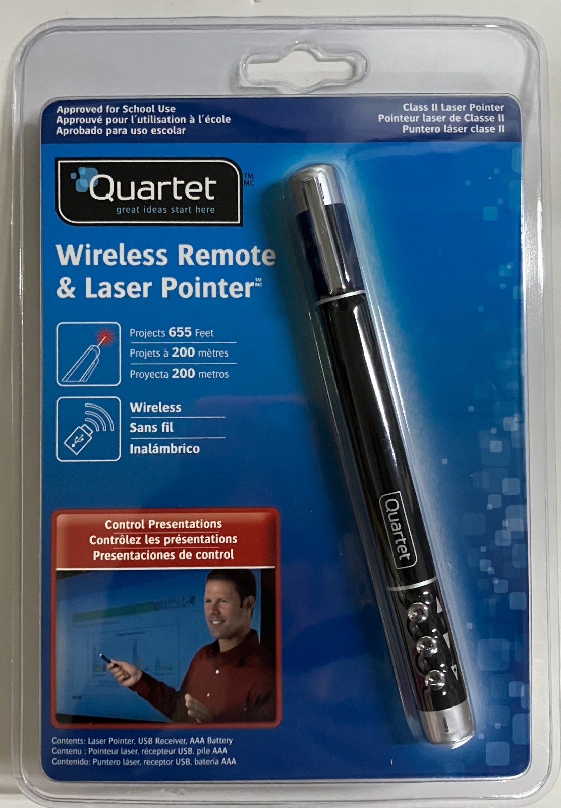Acco Quartet Wireless Remote and Laser Pointer (NEW, SHIPS FREE)