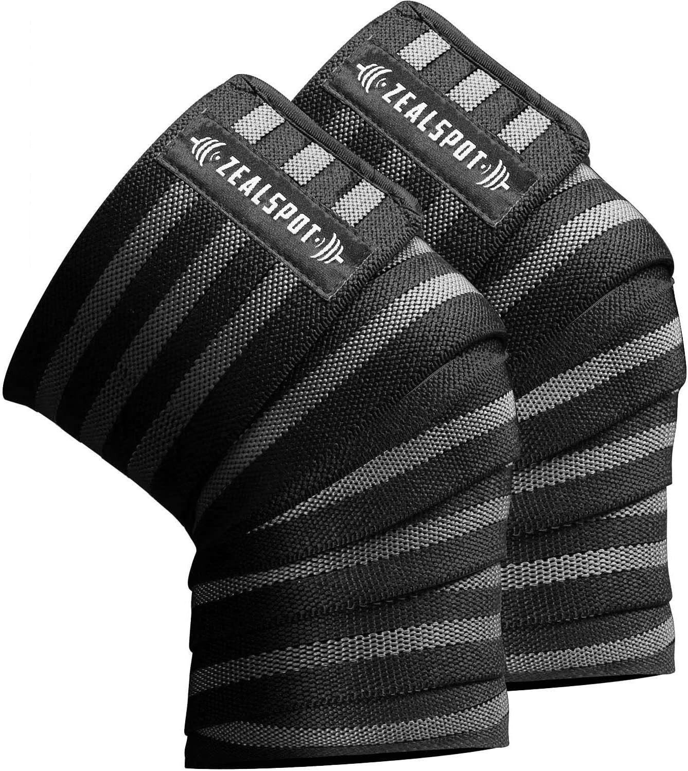 Adjustable 72" Knee Wraps Pair - Compression Support for Weightlifting & Fitness