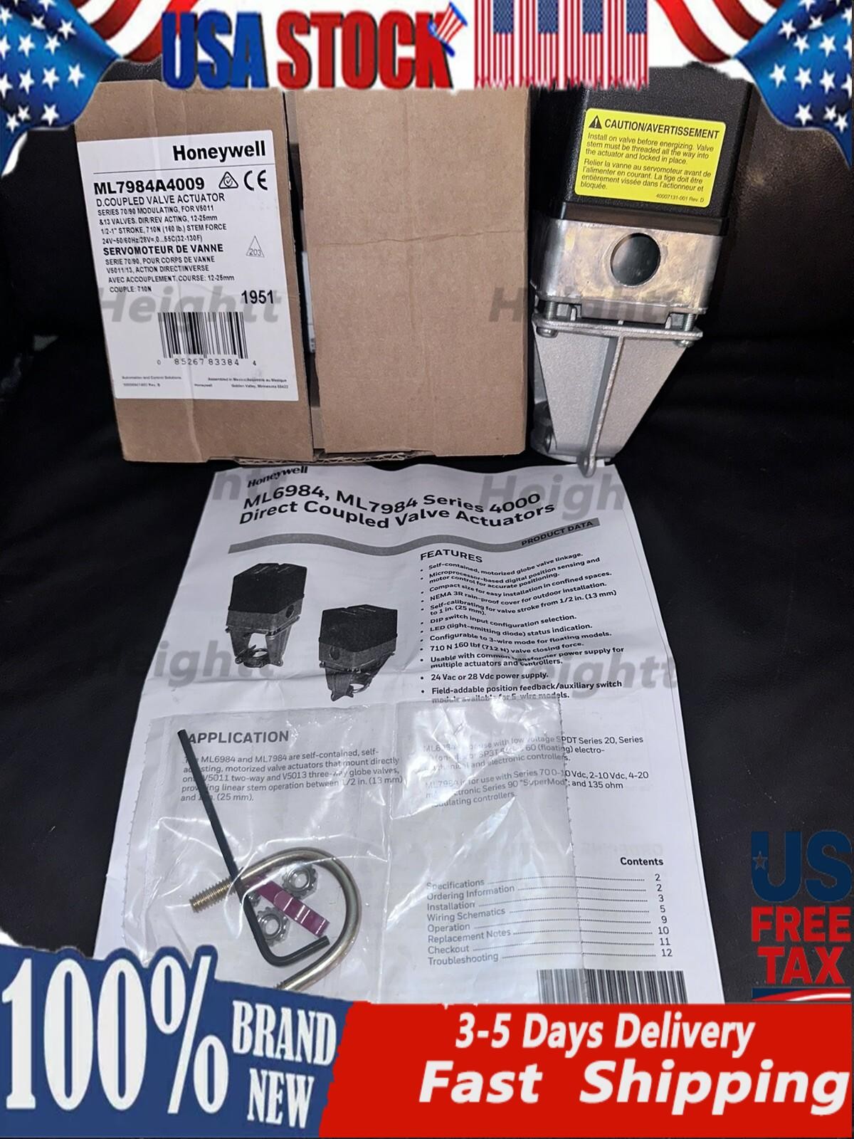 Honeywell ML7984A4009 Linear Stroke Valve Actuator