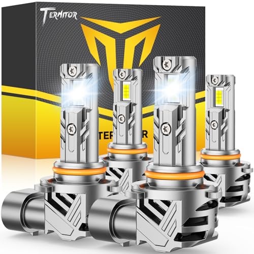 Upgraded 9005 9006 Light Bulbs Combo 100,000LM 1200% Brighter 6500K 9005+9006