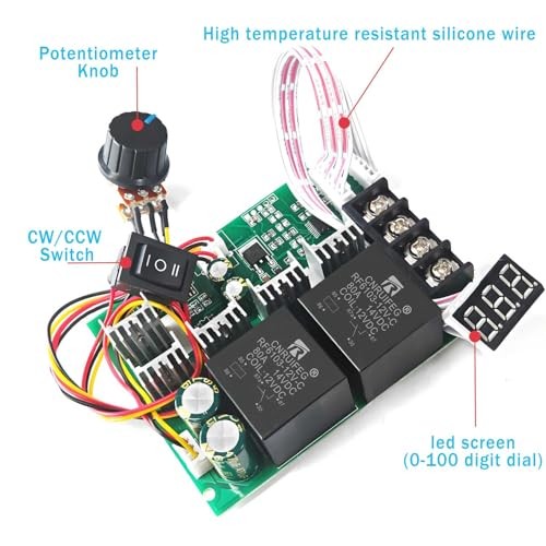 PWM DC Motor Speed Controller,12V/24V/36V/48V/LED Display Stepless Speed 40A