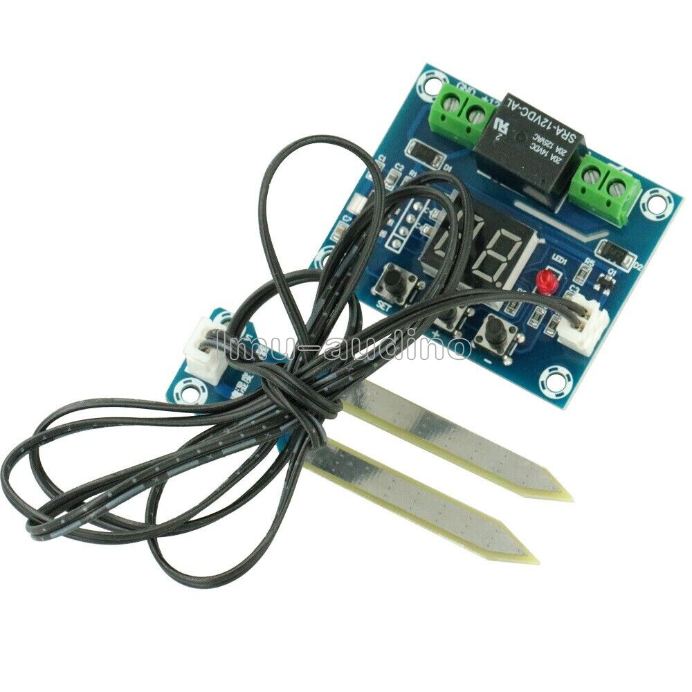 Digital DC12V LED Soil Moisture Sensor Humidity Watering Relay Controller Module