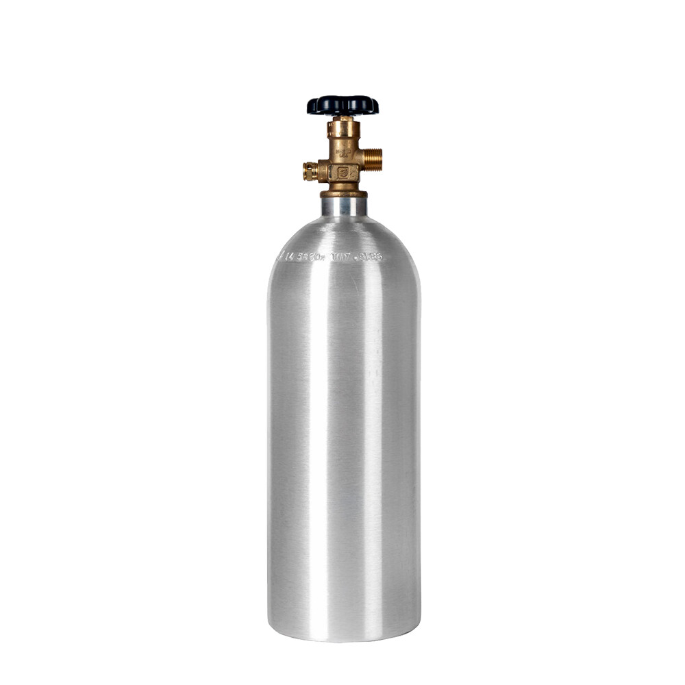New 2.5 lb. Aluminum Nitrous Oxide N20 Cylinder with CGA326 Valve DOT Stamped