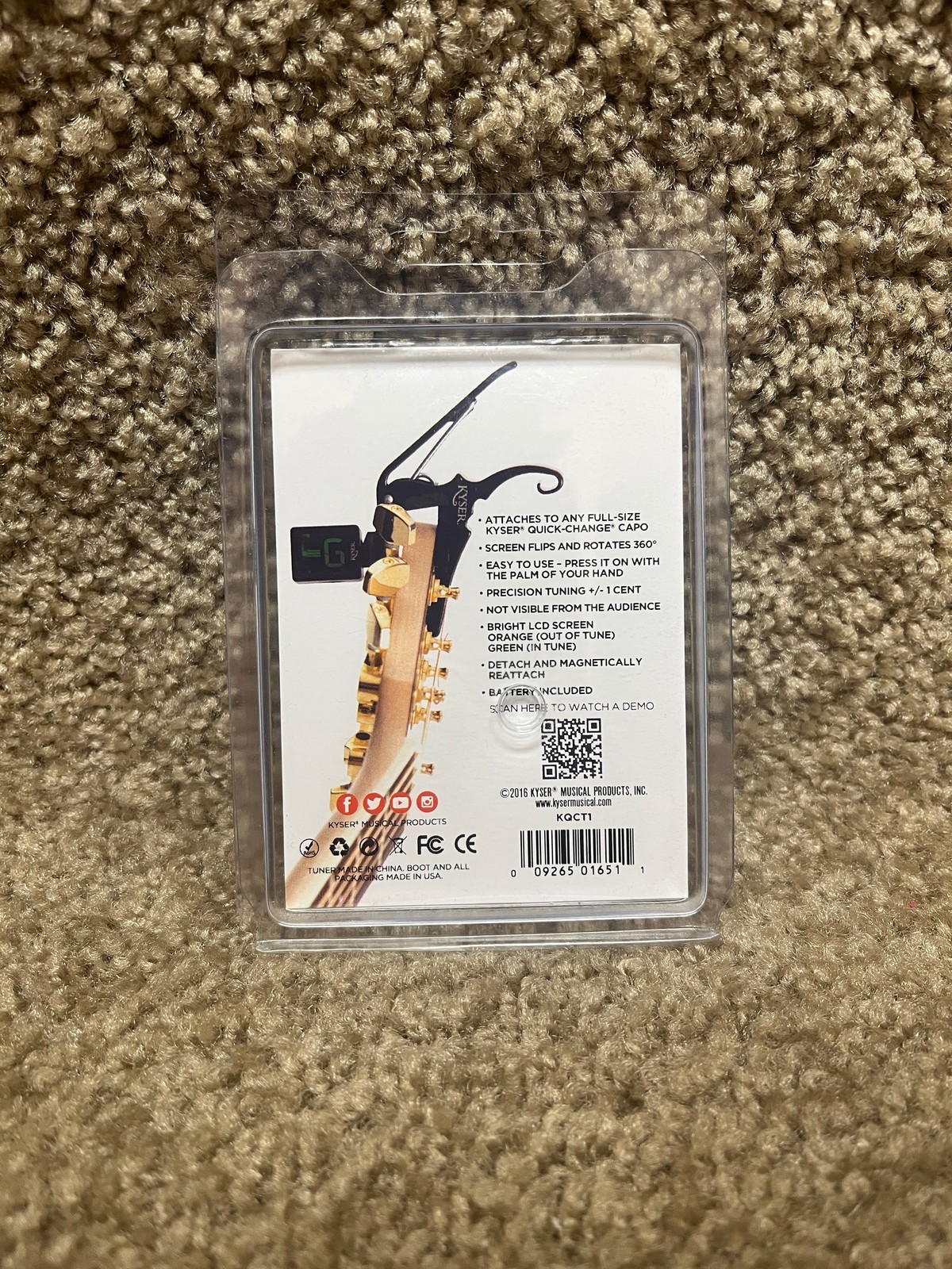 Kyser QC Quick Clip Magnetic Tuner