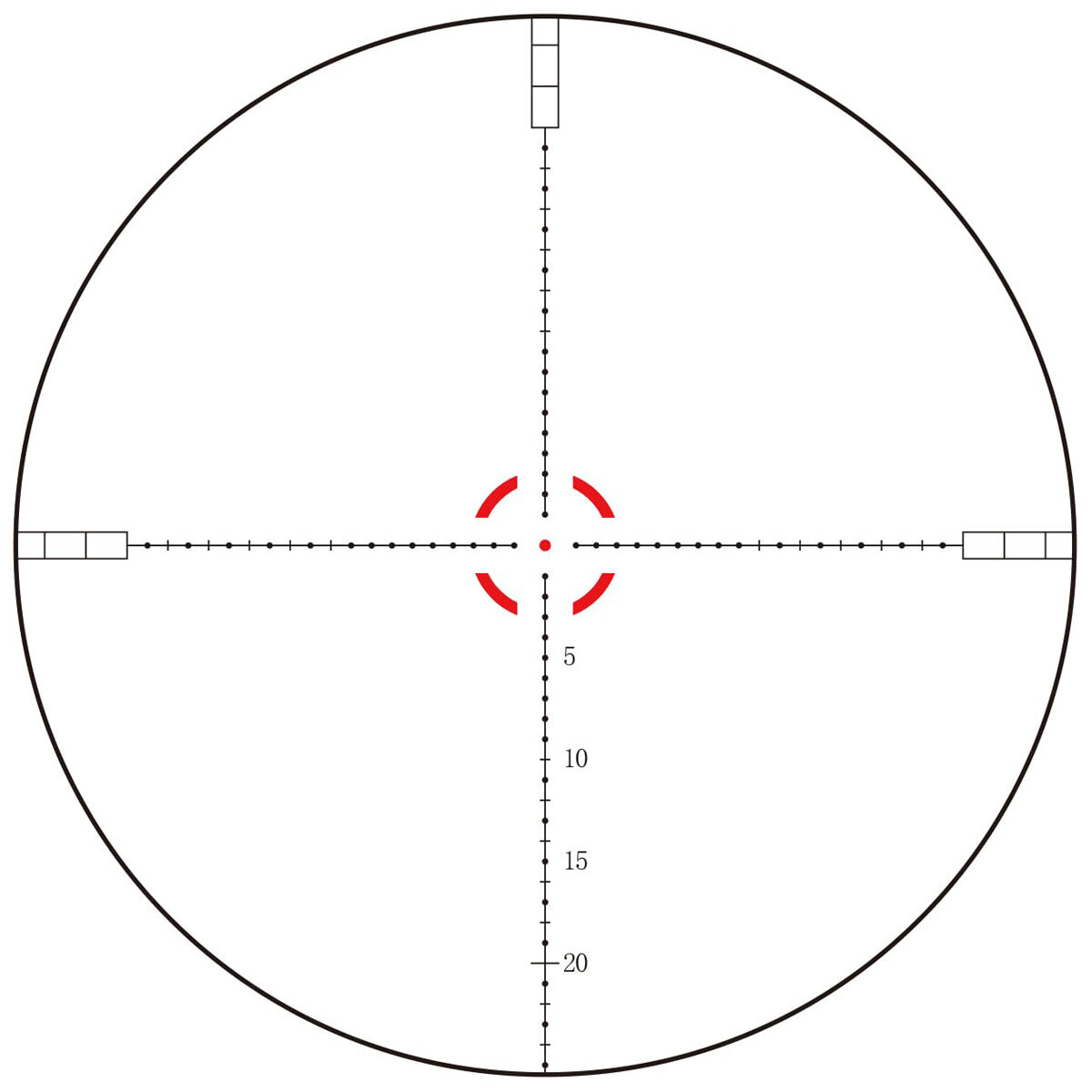 Compact 4x30 Rifle Scope Illuminated Customized-Dot Reticle w/ 30mm Offset Mount