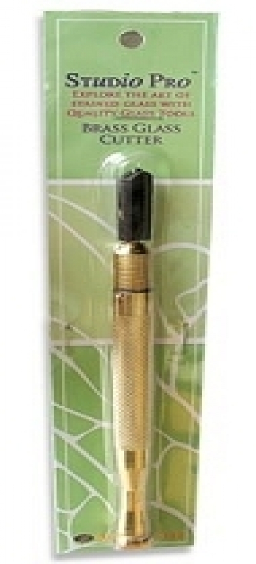 STAINED GLASS STUDIO PRO BRASS CARBIDE OIL GLASS CUTTER
