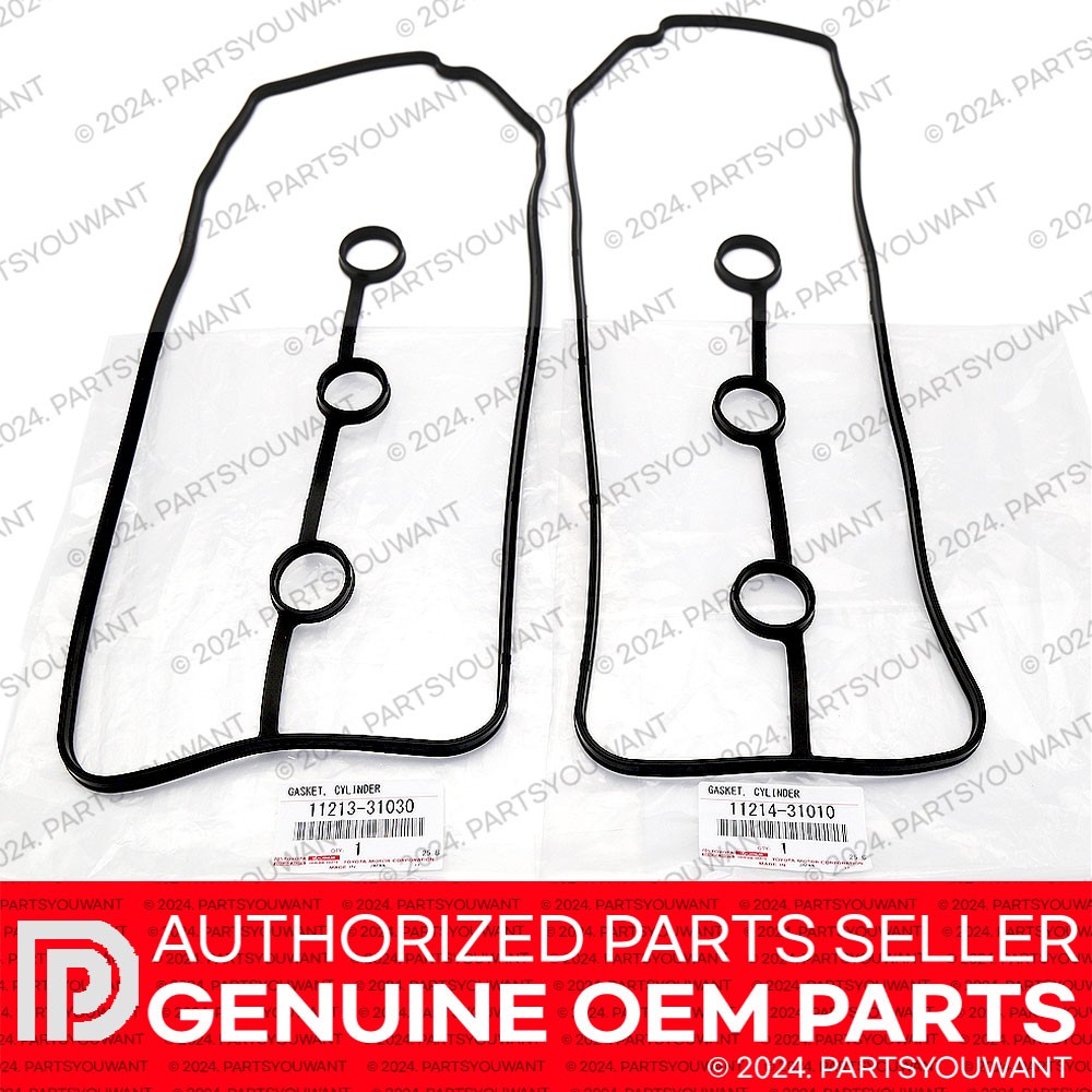 GENUINE Toyota V6 4.0L OEM Head Valve Cover Gasket 11214-31010 + 11213-31030 SET
