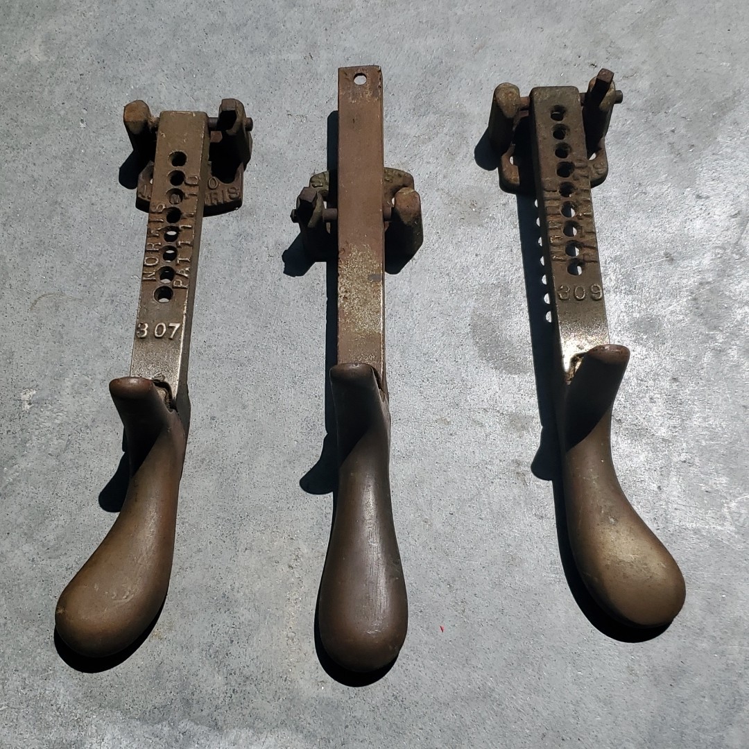 Antique Set Norris Brass Piano Pedals 1900 Upright Piano Organ VTG Parts Or Deco