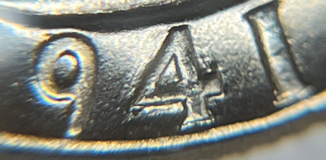 1941 4/4 Washington Quarter Date Errors 4 Over 4 Die Cracks Reverse Uncirculated