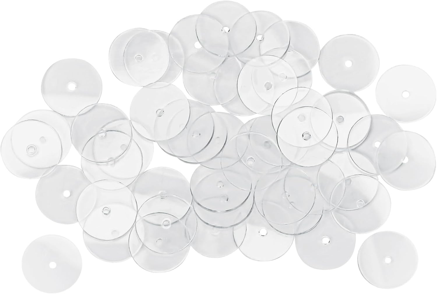 50Pcs Earring Backings, Clear Disc Pads to Stabilize Earrings Plastic Disc Pads