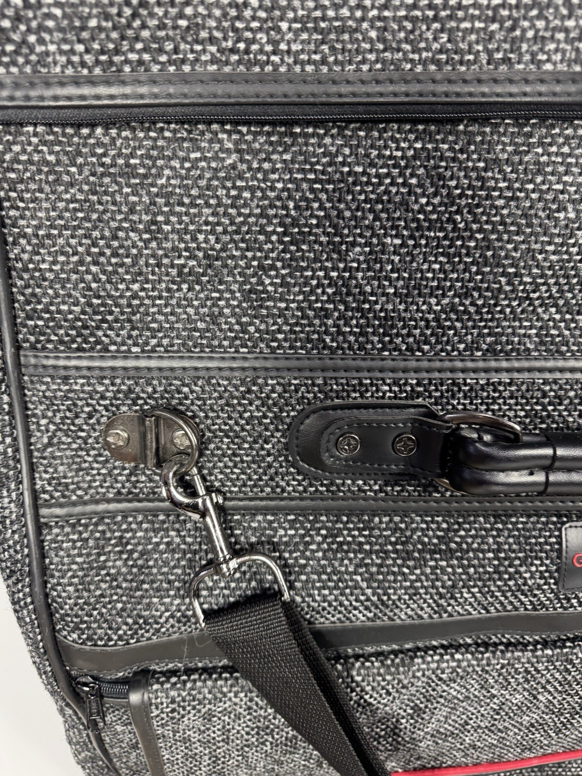 Givenchy Lugguage Weekend Garment Wardrobe Bag Charcoal Grey Tweed - EUC!