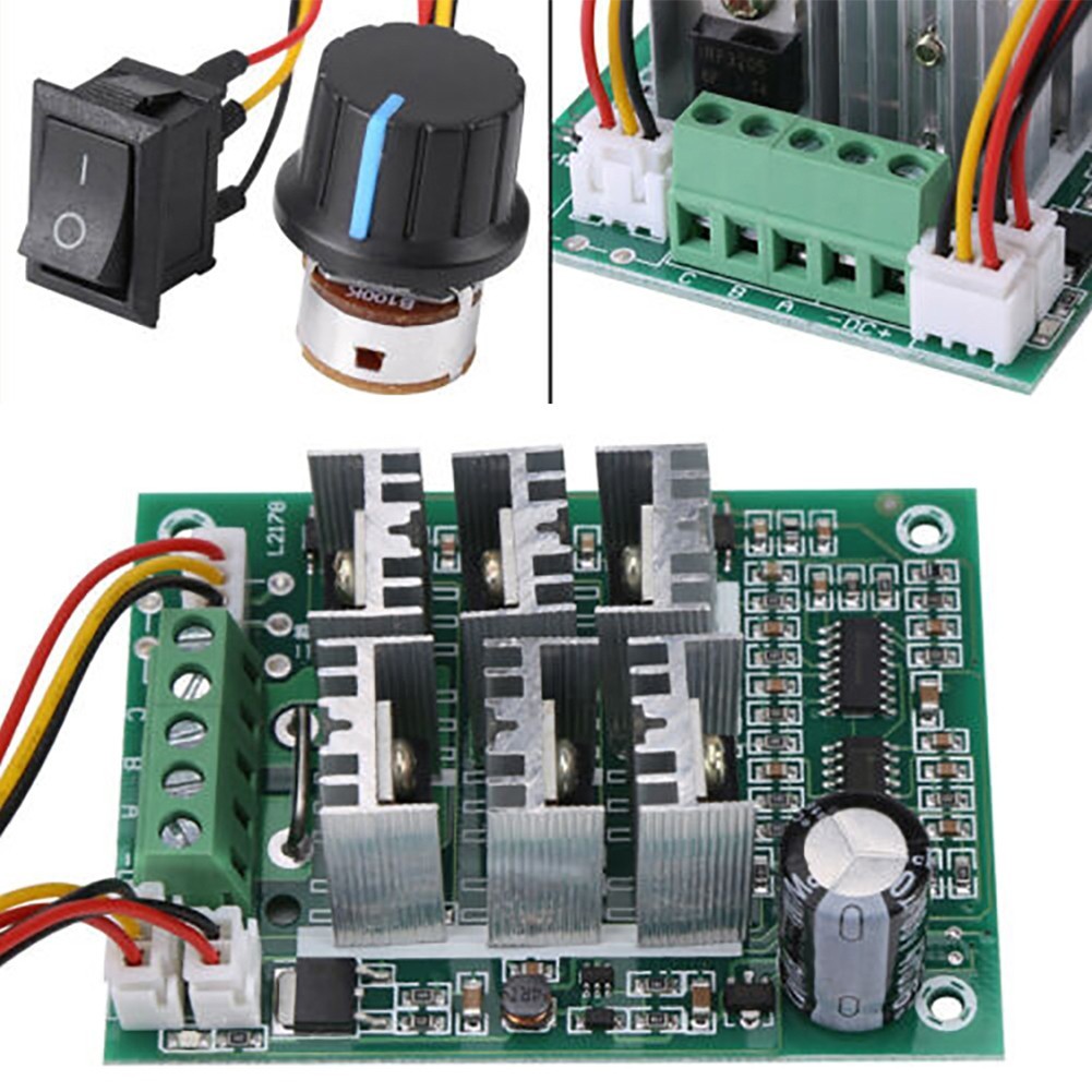 Reversible Brushless Motor Driver for cw Mode DC 5V 36V 15A 3-Phase Control