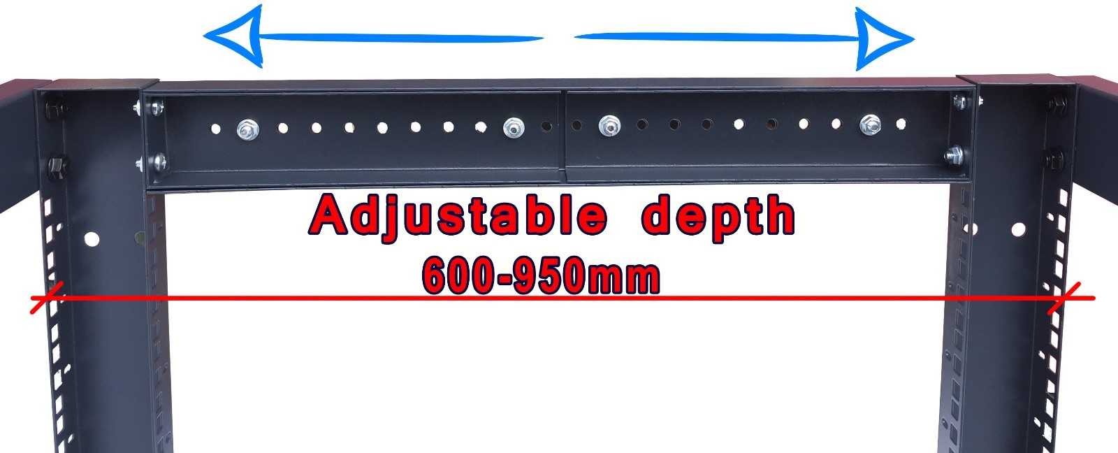 Sysracks 32U 4 Post Open Frame 19" Network Server Rack Adjustable Depth