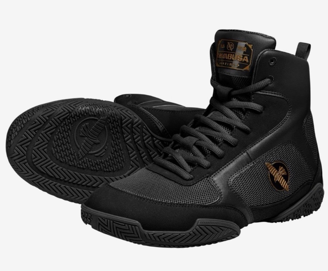 Hayabusa Black Gold High-Top Boxing Shoes Adult Unisex for Boxing Training
