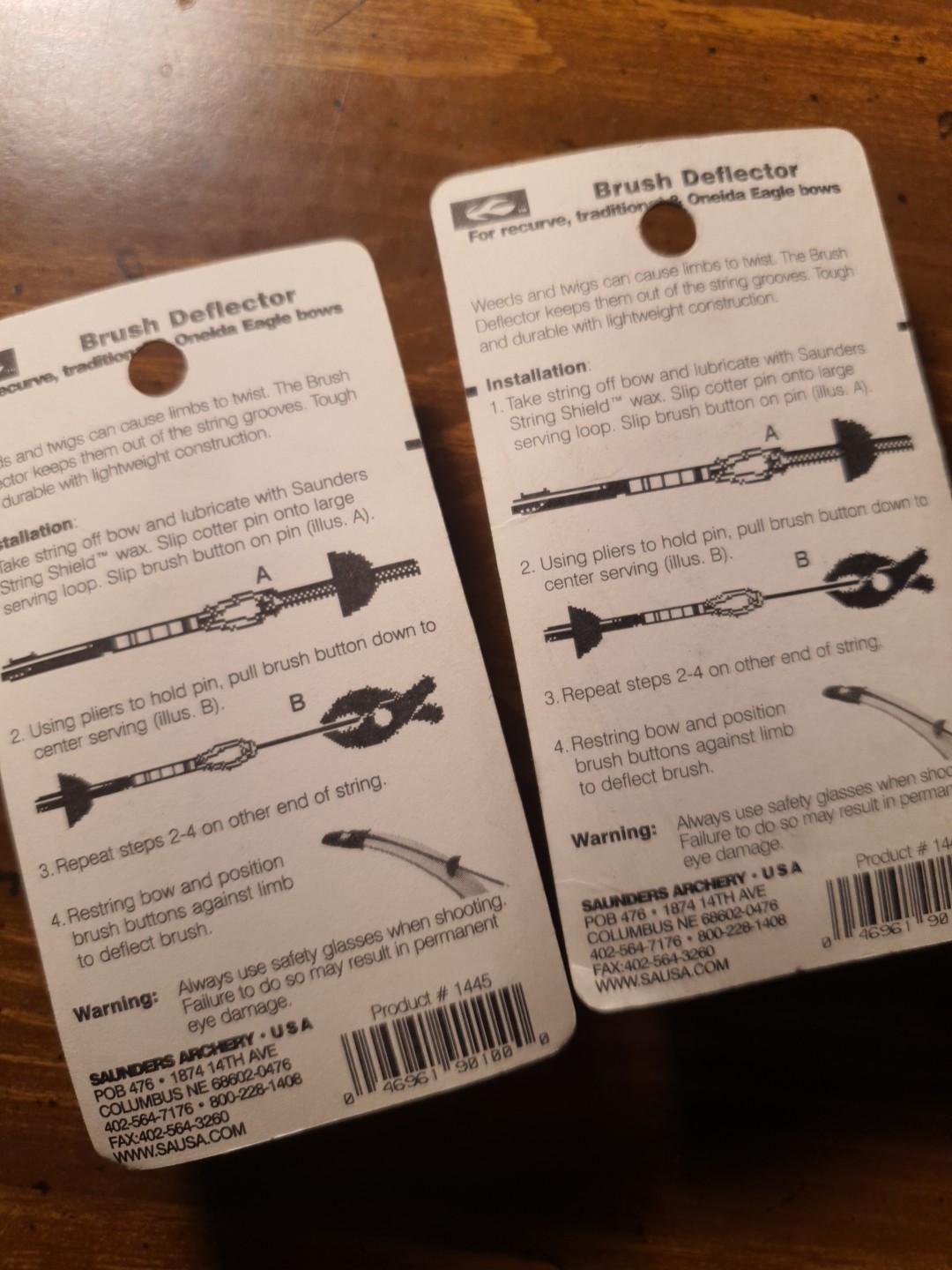 Saunders Brush-Deflector for Recurve & Long Archery 2 Packs