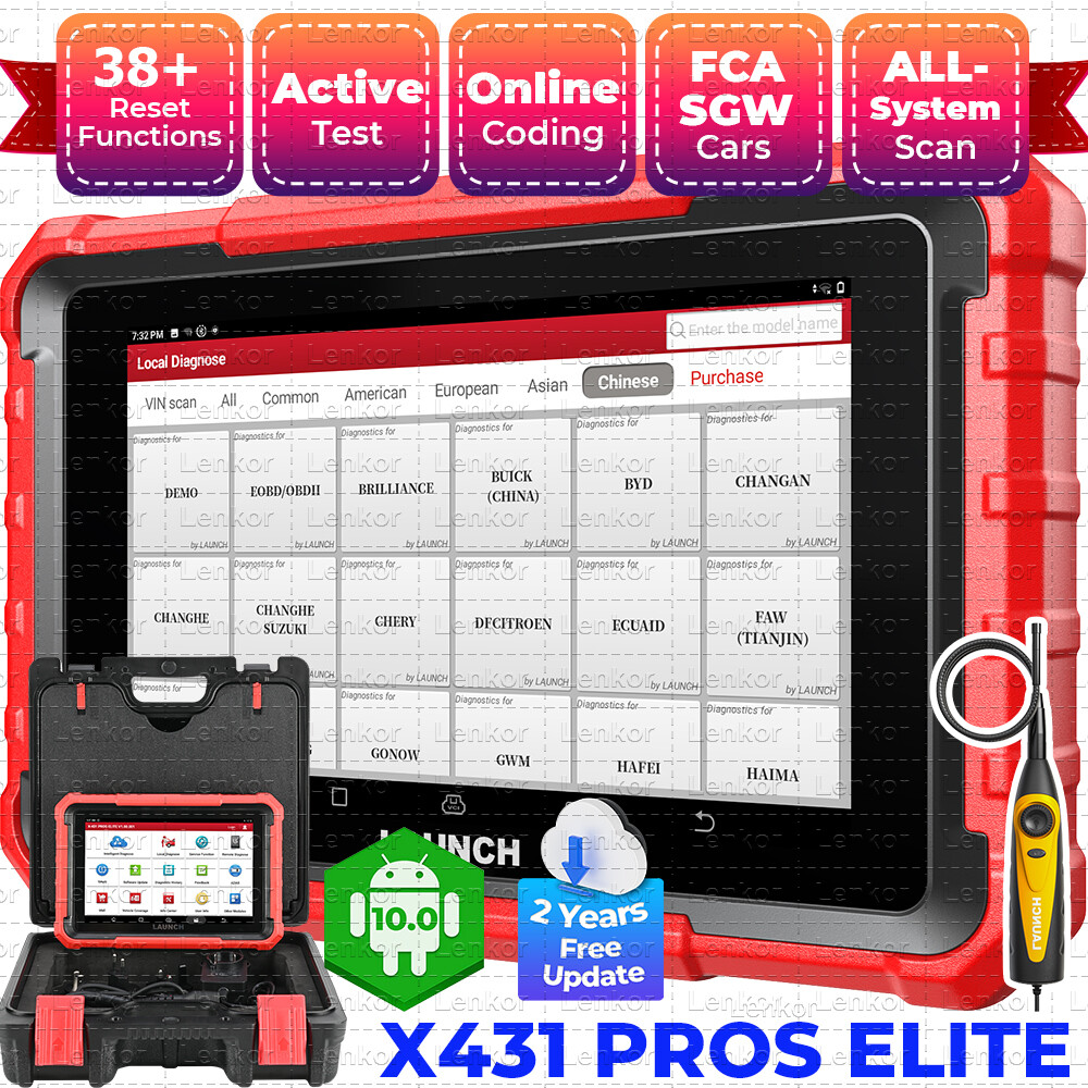 2025 LAUNCH X431 Pro Elite V+ PRO5 PAD V Bidirectional Diagnostic Scanner Coding