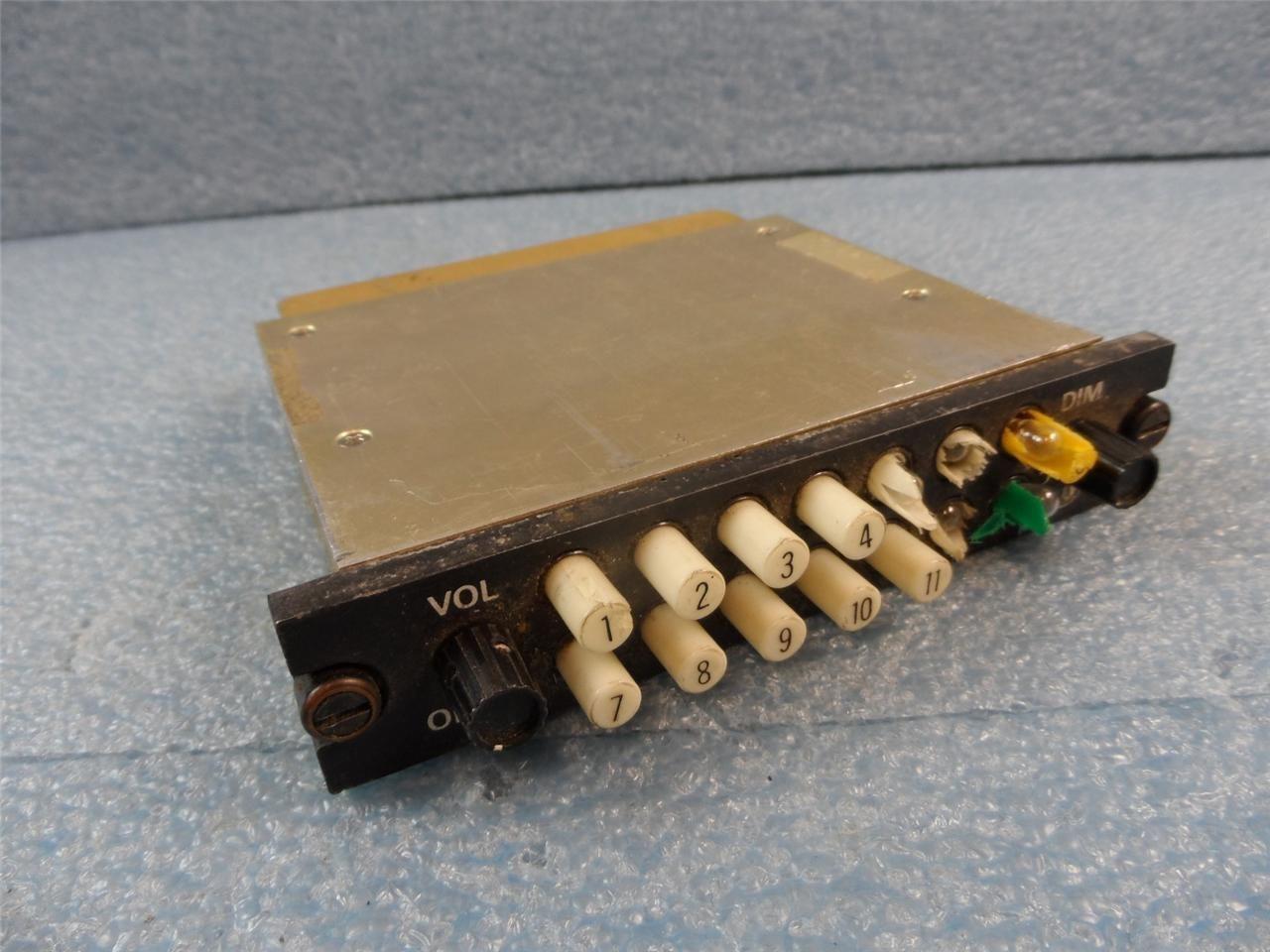 Wulfsberg Electronics FliteFone III C-118 Cockpit Control Panel P/N 400-0032-002