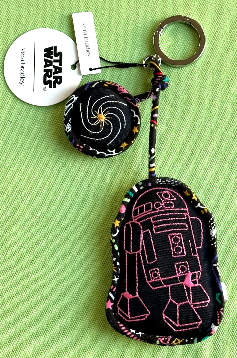 VERA BRADLEY STAR WARS R2-D2 BAG CHARM:NWT TOSSED BANDANA DROIDS