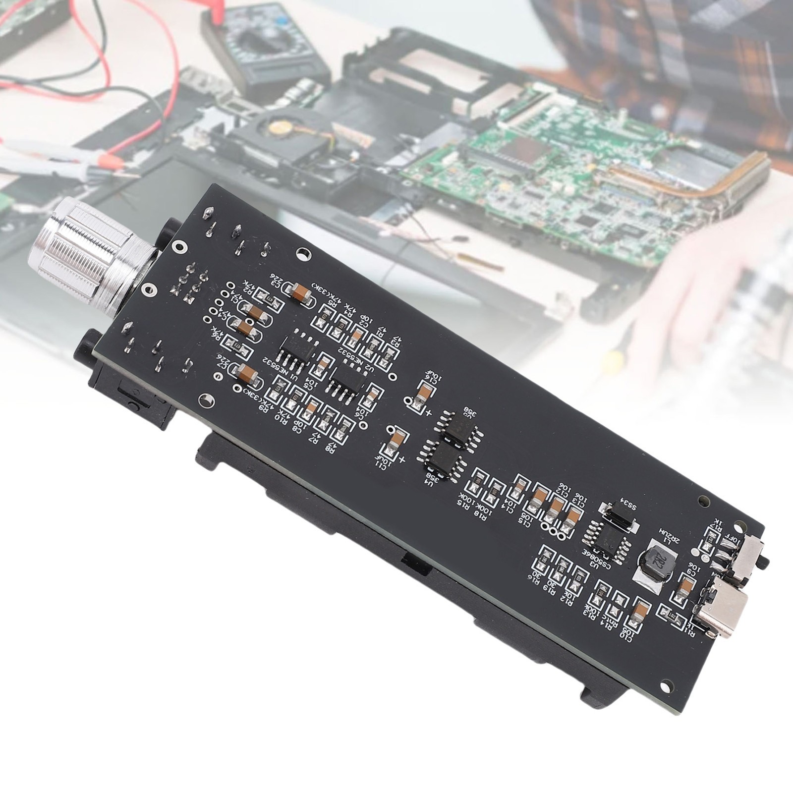 47HiFi NE5532 Headphone Amplifier Board PCB Rechargeable Earphone Amp Module 2A