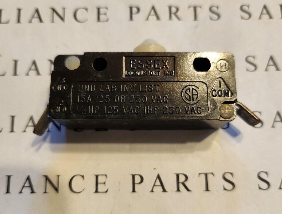ESSEX MICRO SWITCH NORMALLY OPEN 15A 125/250VAC  TESTED