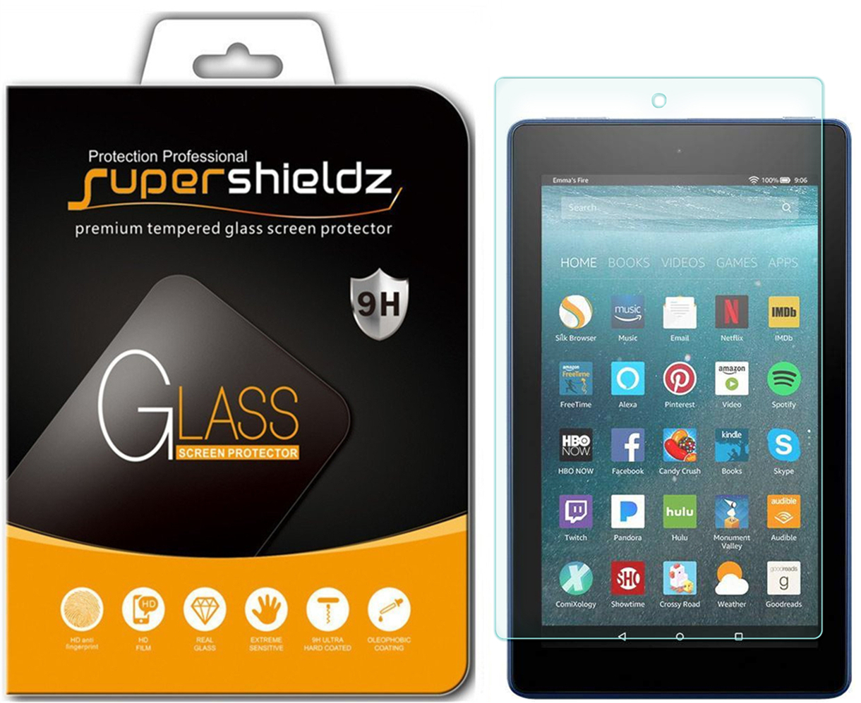 2X Tempered Glass Screen Protector for Amazon Fire HD 8  (2017 /2018 release)