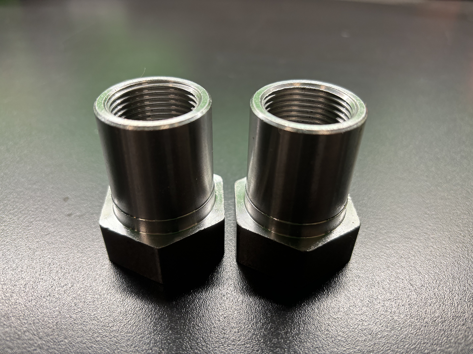 Weld In Threaded Bung For Heim Joints ~ 1" - 14 TPI ~ Left + Right Hand PAIR