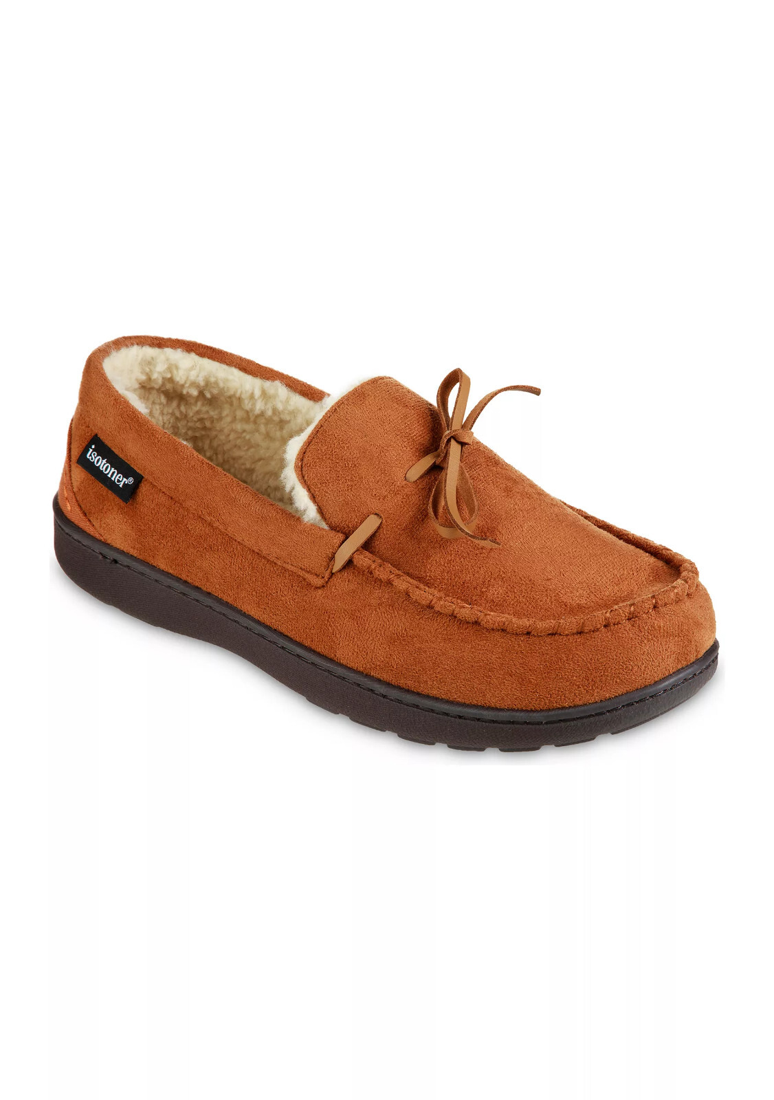 isotoner Men's Microsuede Nigel Moccasins (Cognac, Medium) 8-9.