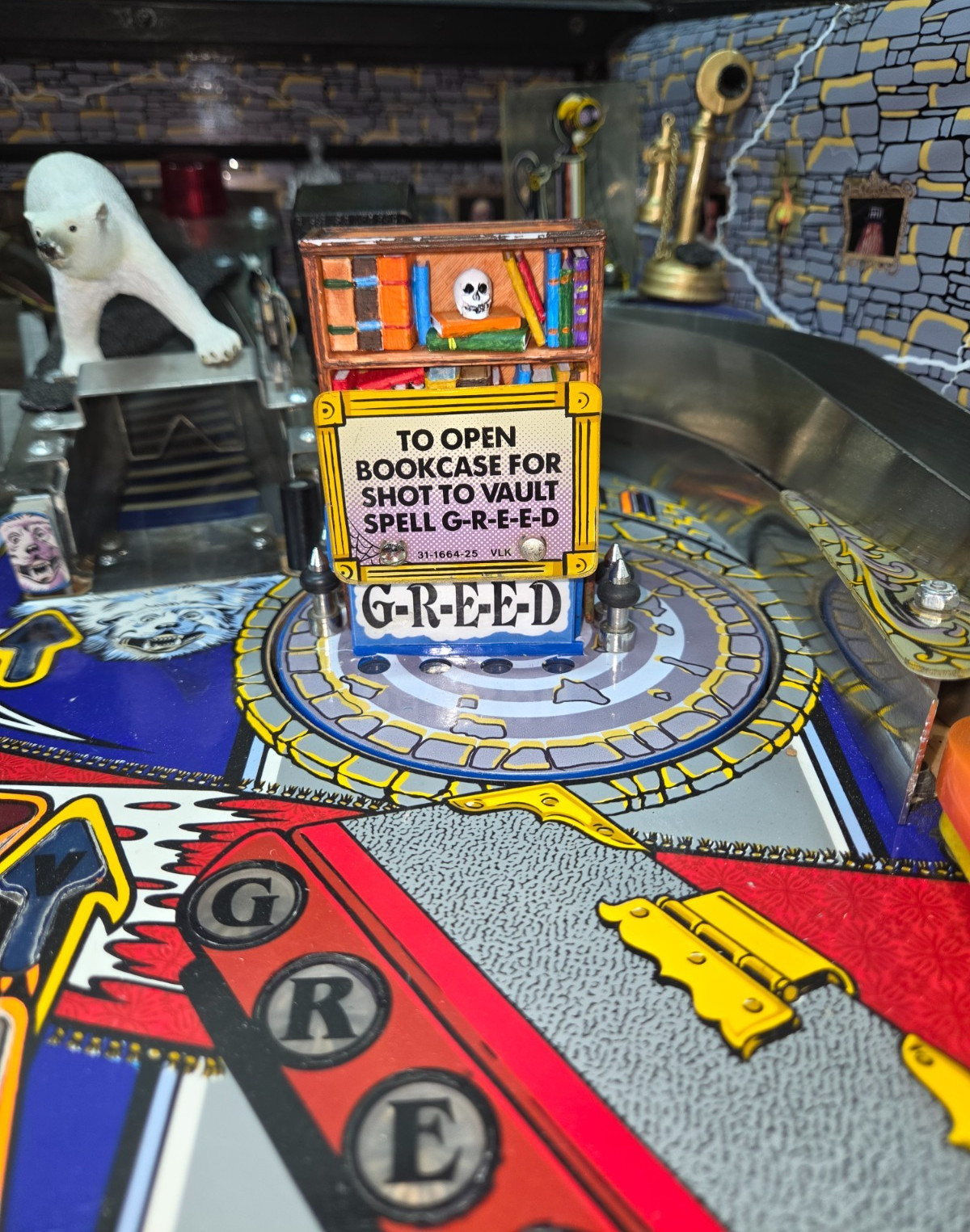 Williams / Bally The Addams Family Pinball Machine Custom TAF Bookcase MOD New B