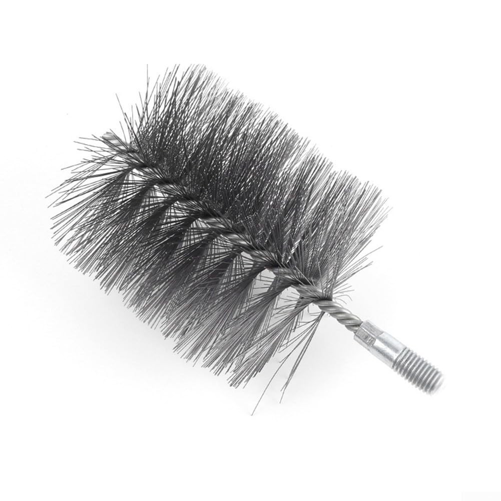 4 inch Chimney Brush, Round Steel Wire Fireplace Flue Pipe Rust Removal 1Pc