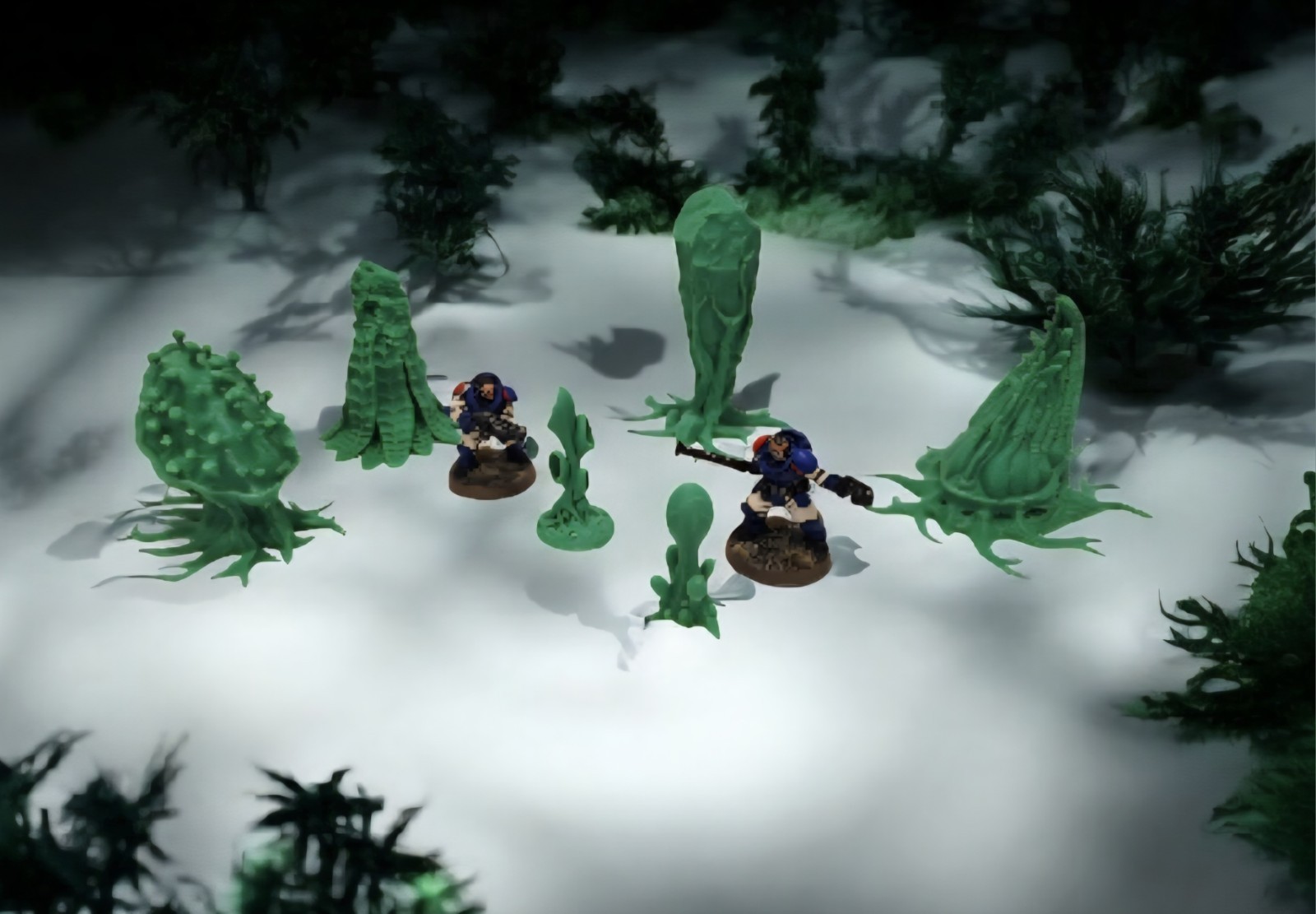 3D Printed Tabletop War Terrain Alien Plants Set E Perfect For 40K / Kill Team