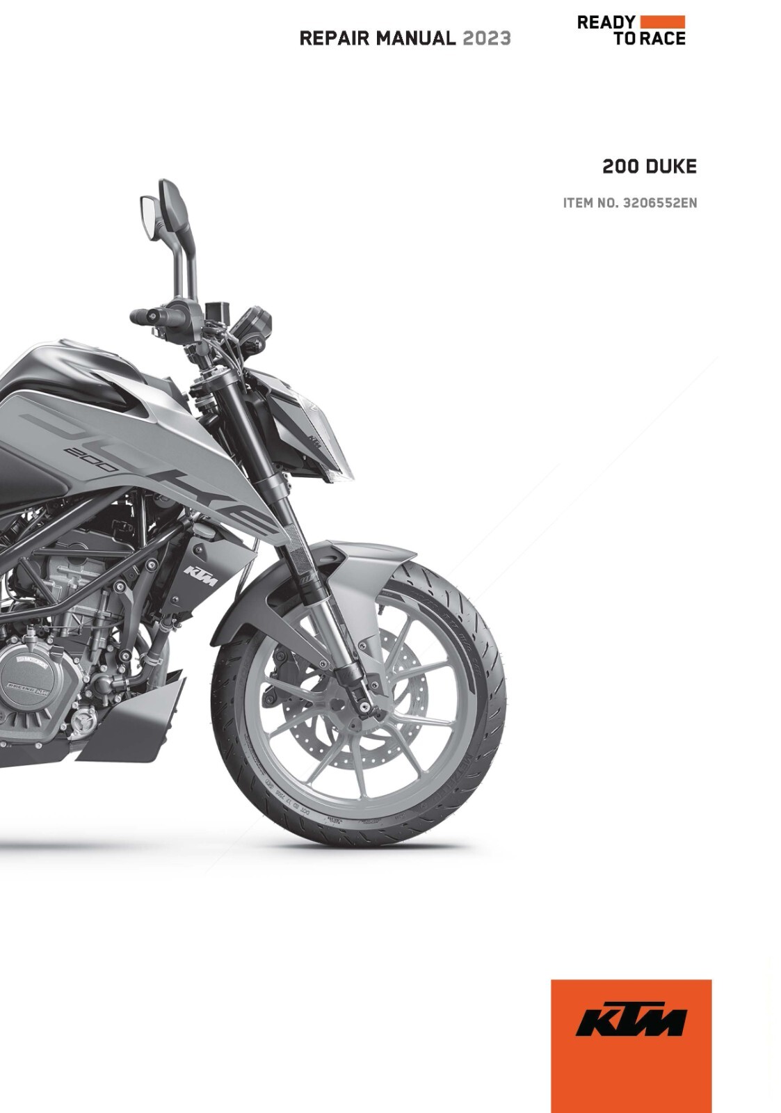 KTM Service Workshop Shop Repair Manual Book 2023 200 DUKE B.D. CO