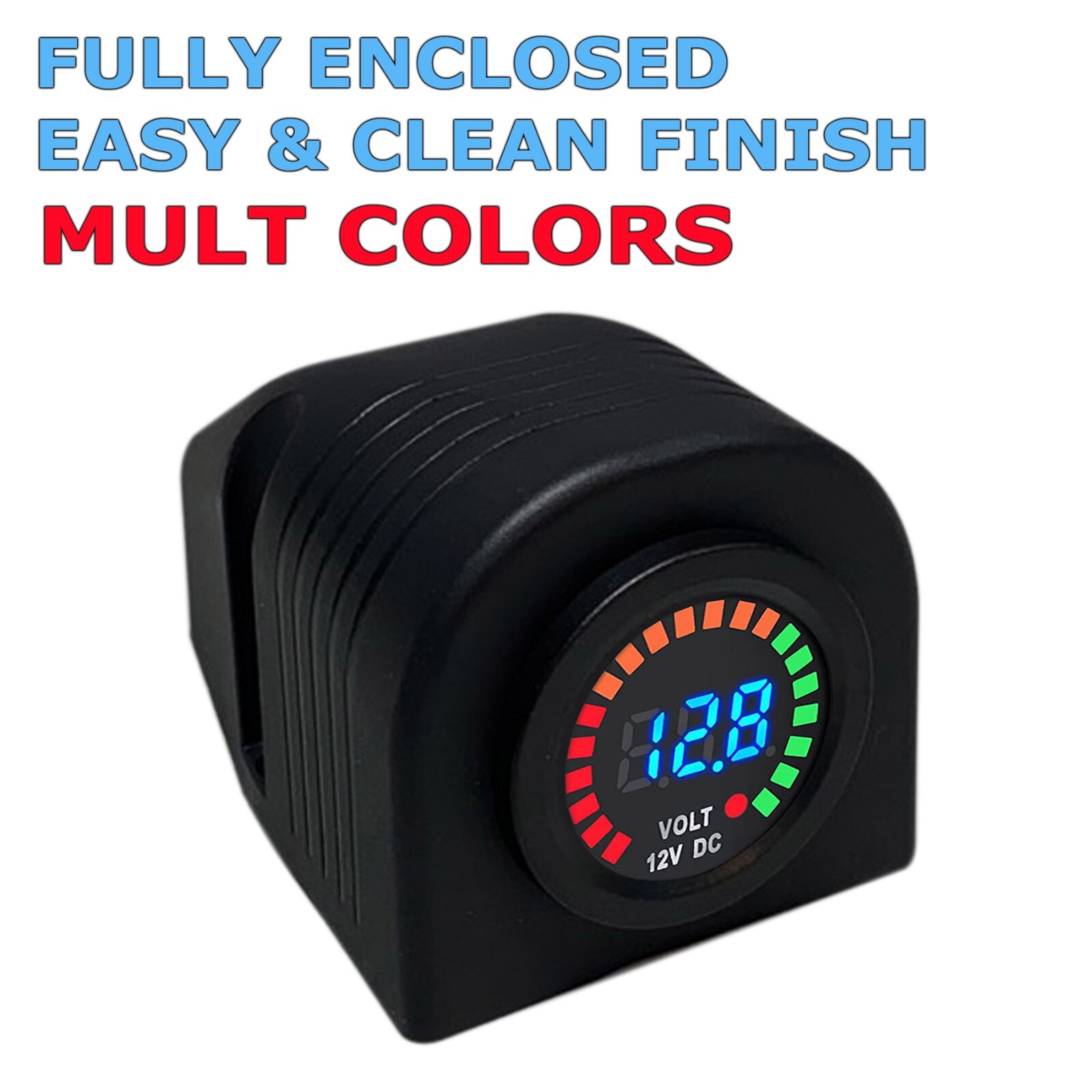 12V LED Car Van Boat Marine Voltmeter Voltage Meter Waterproof Battery Gauge
