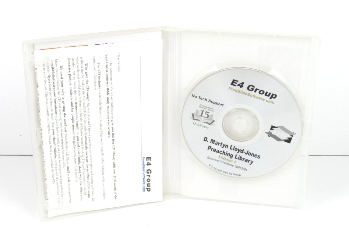 QuickVerse E4 Martyn Lloyd Jones Library Vol. 1 PC Software Tested Works
