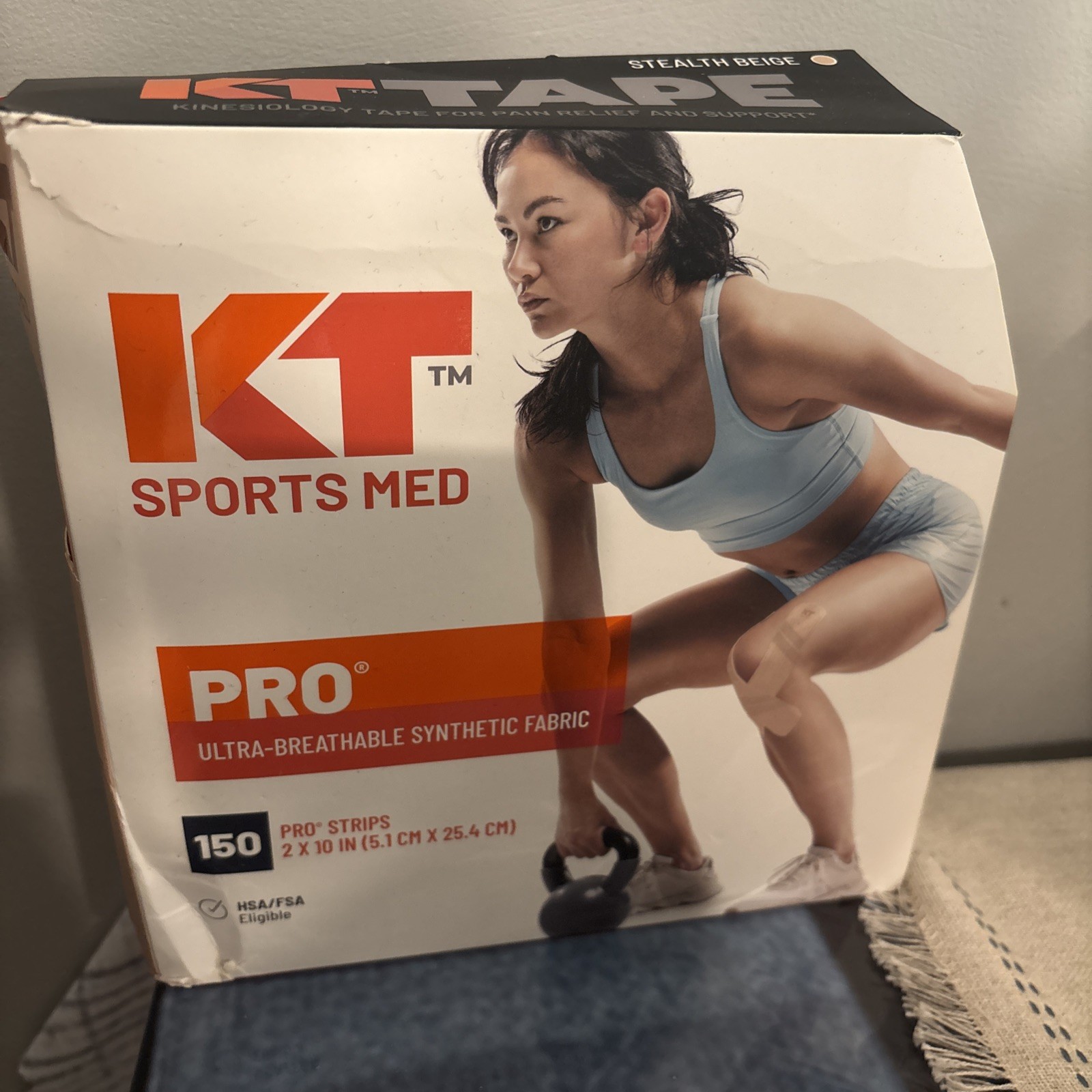 KT Tape, PRO Synthetic Kinesiology Athletic Tape, 150 Count, 10"precut READ DESC