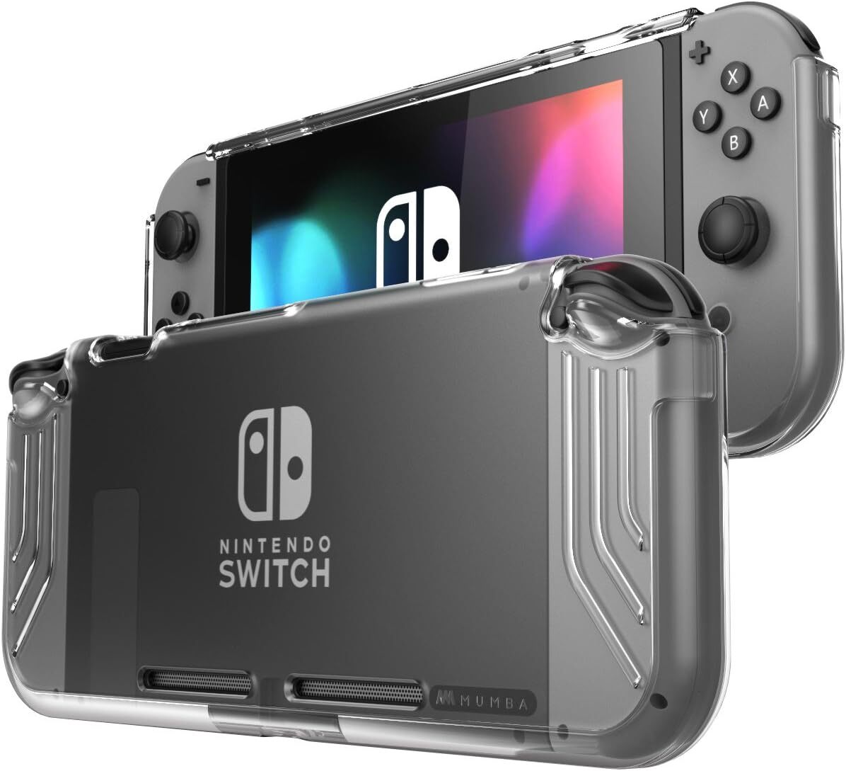 Mumba Slim Clear Case for Nintendo Switch Console Hybrid Protective Bumper Cover