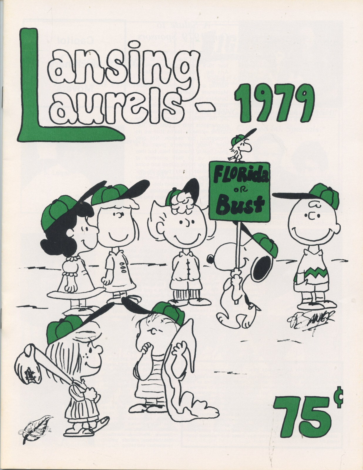 1979 "LANSING LAURELS" AMATEUR SOFTBALL PROGRAM (MICHIGAN HOFER CAROL HUTCHINS)