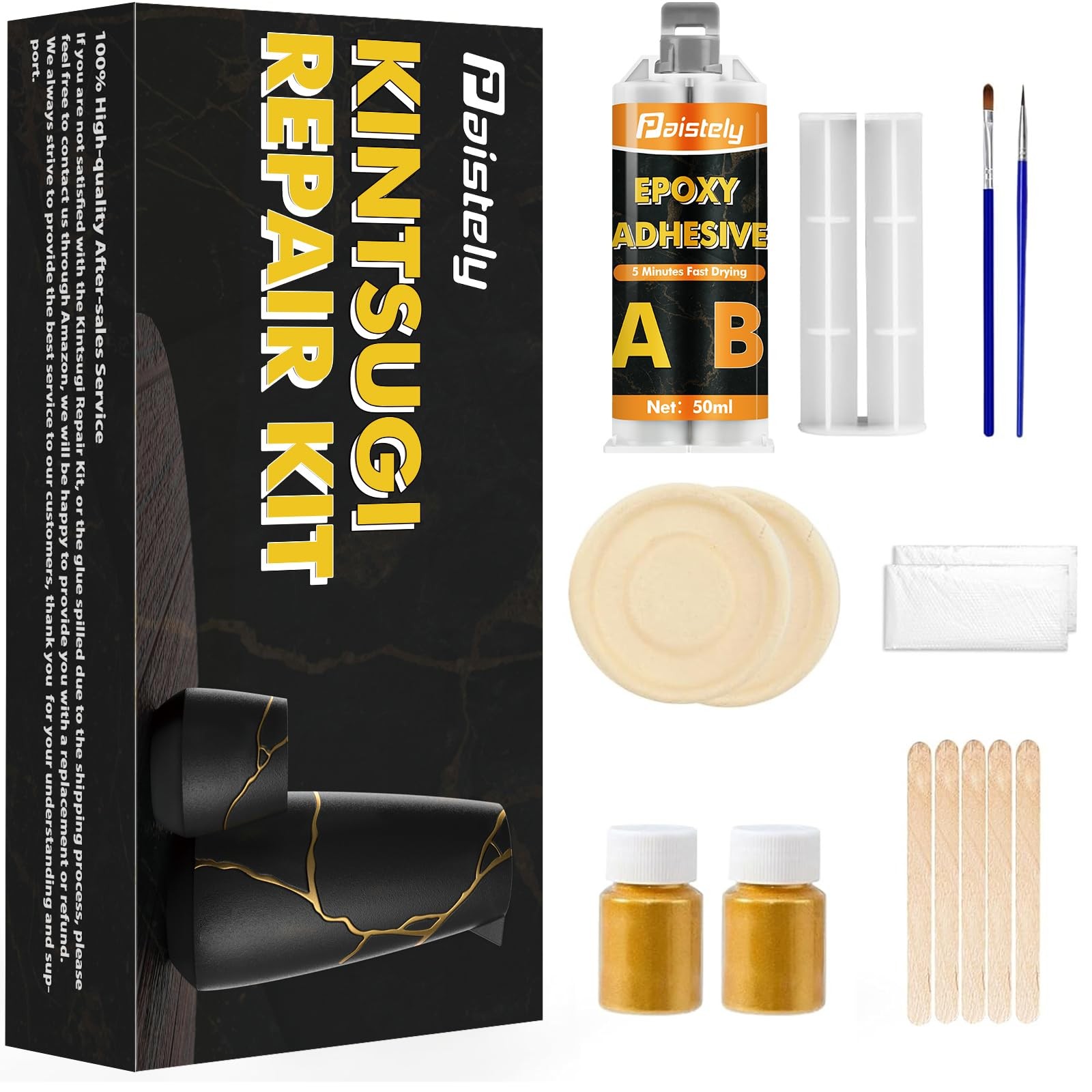Kintsugi Repair Kit, Food-Safe Kintsugi Kit for Repairing Broken Ceramics Pot...