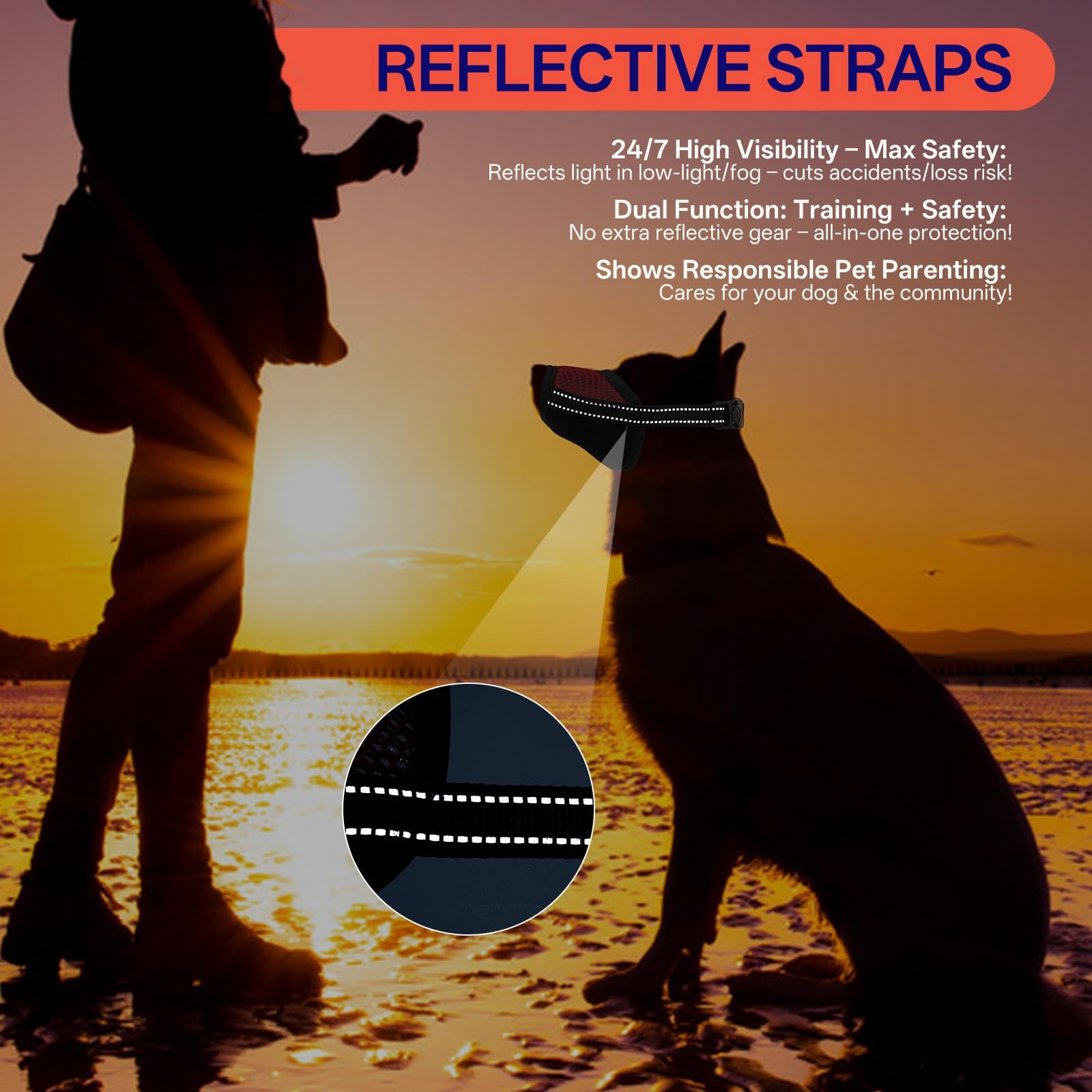 SeranPup 2pk Red Mesh Dog Muzzle Large