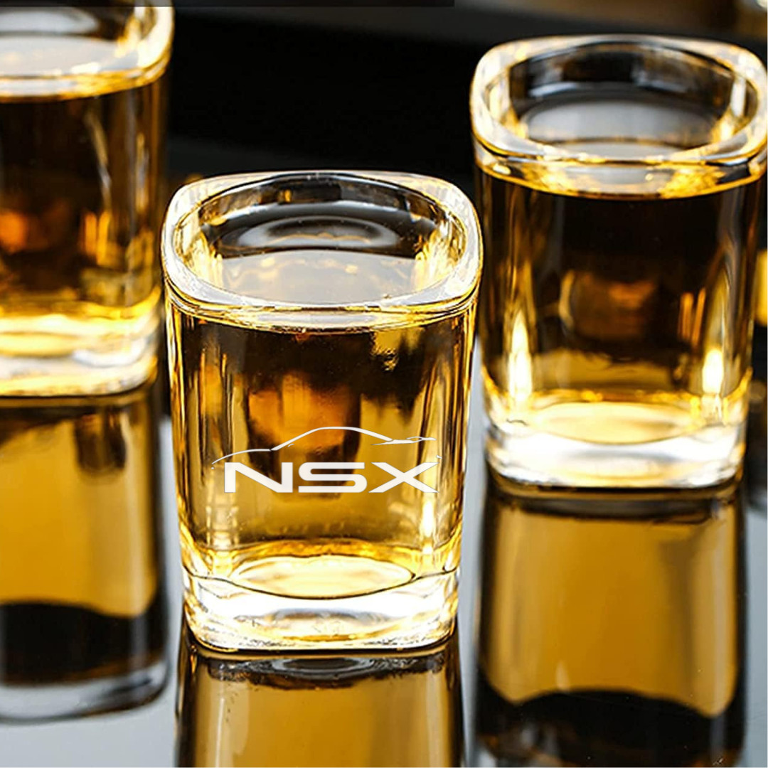Custom Engraved NSX Shot Glass – 2.2 oz Square