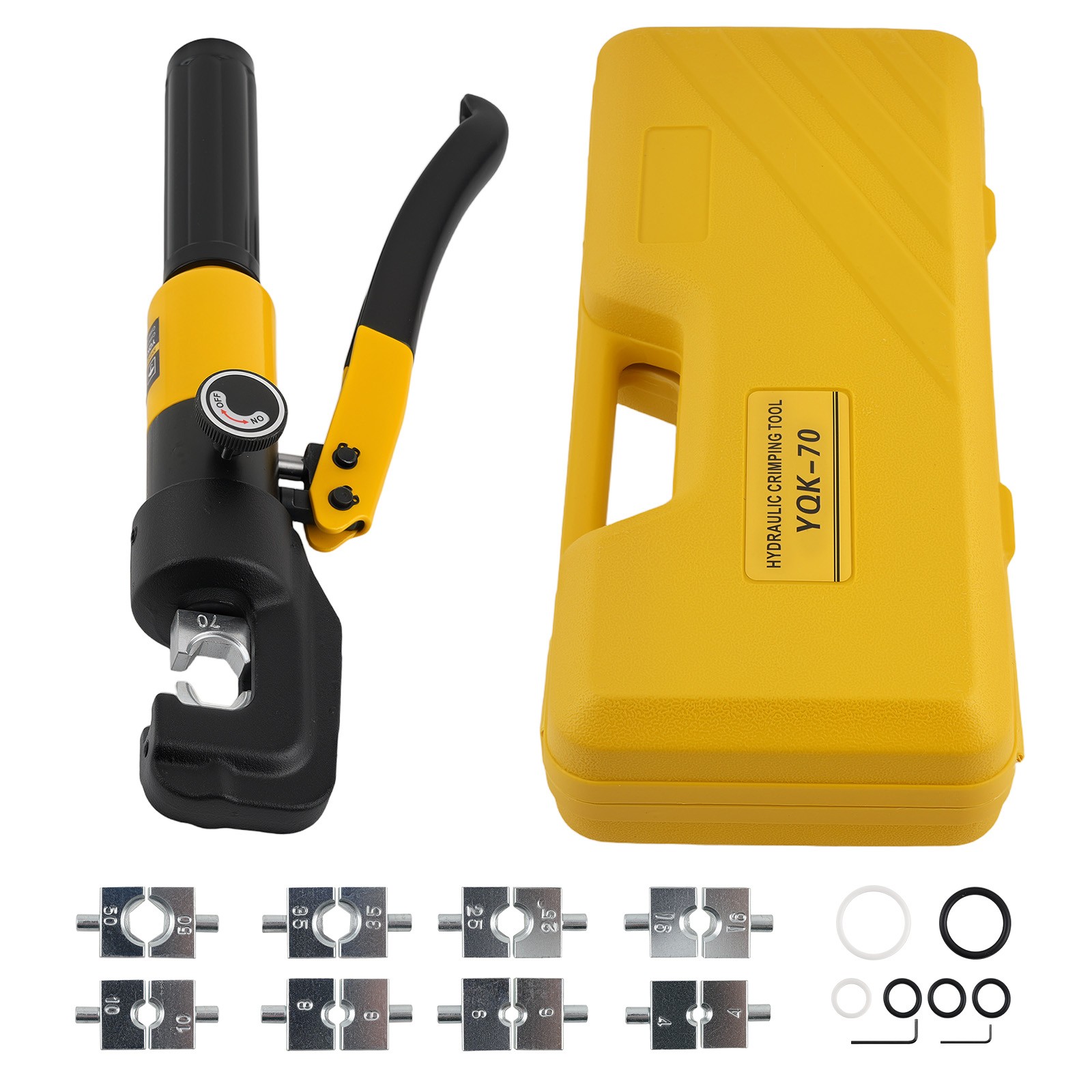Hydraulic Wire Crimper Kit 4-70mm² with 9 Dies Set for Battery Welding Cable