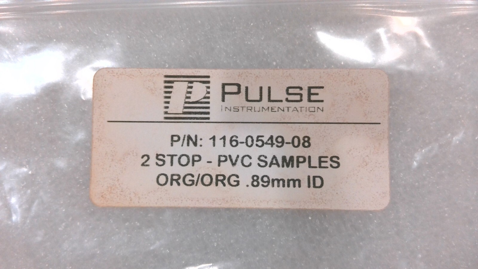 PULSE INSTRUMENTATION 116-0549-08 2 STOP - PVC SAMPLES 0.89mm ID
