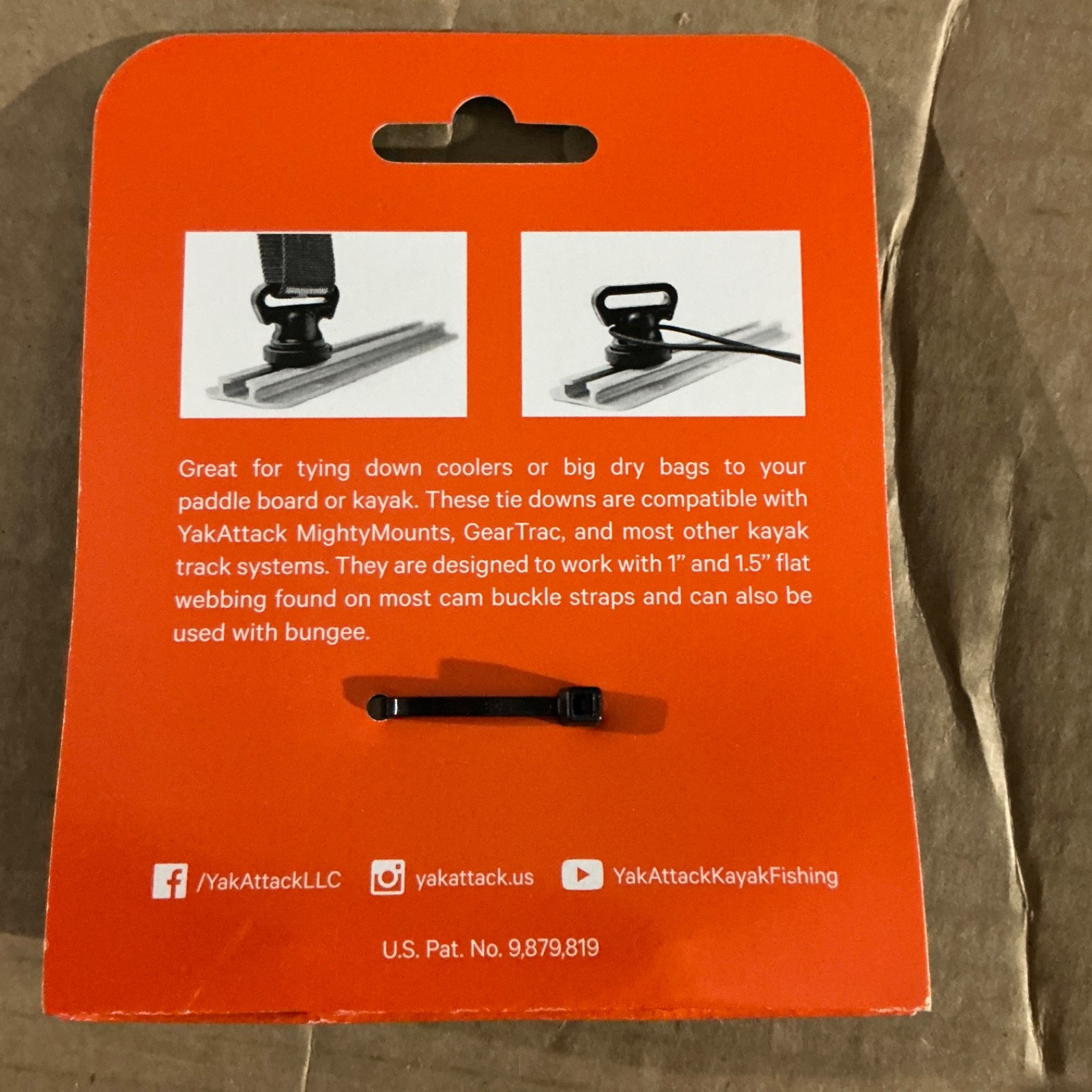 YakAttack Track Mount Vertical Tie Downs 2 Pack Aap-1025
