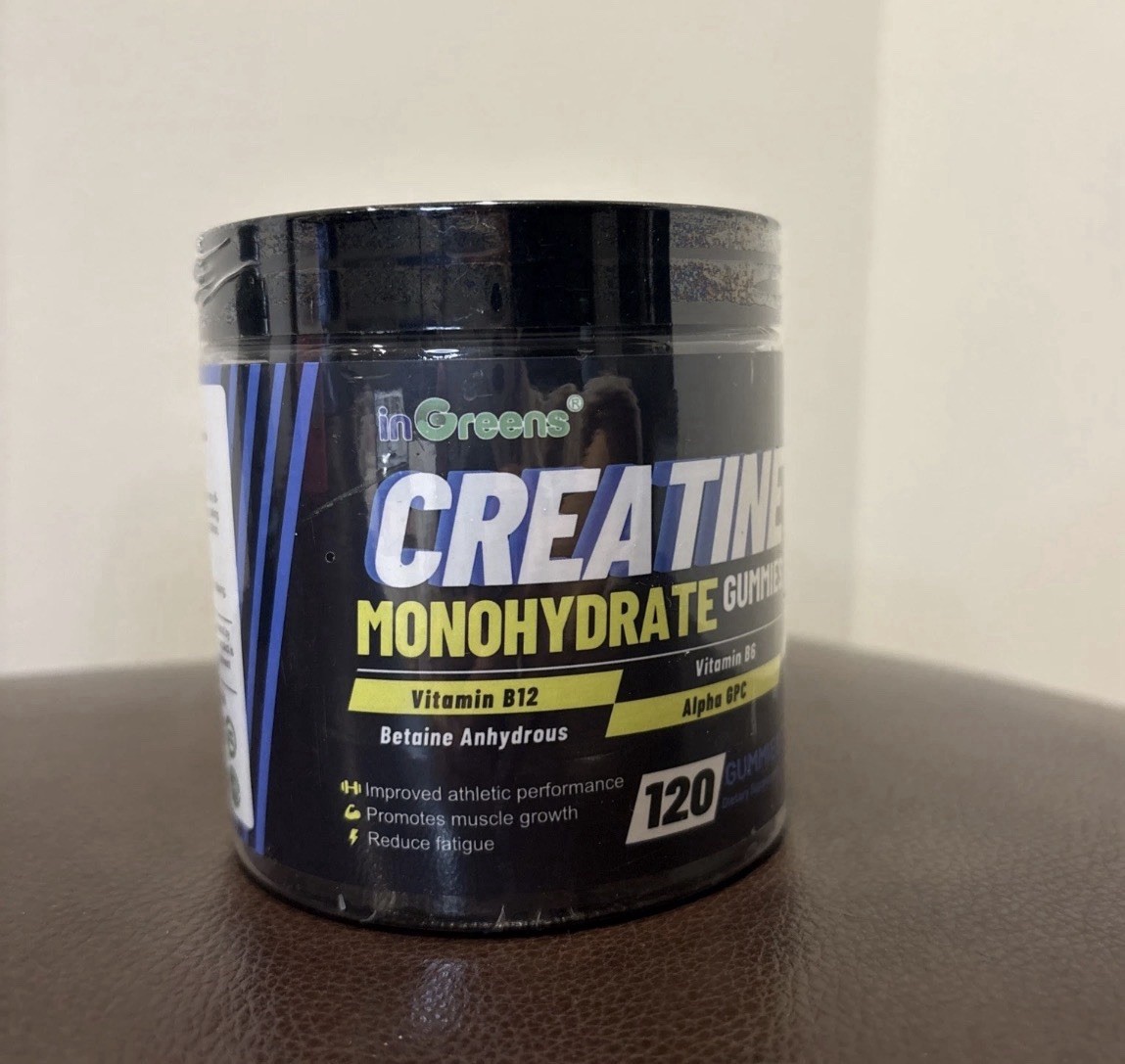 inGreens Creatine Monohydrate Betaine Alpha GPC Gummies 120 Count - Brand New
