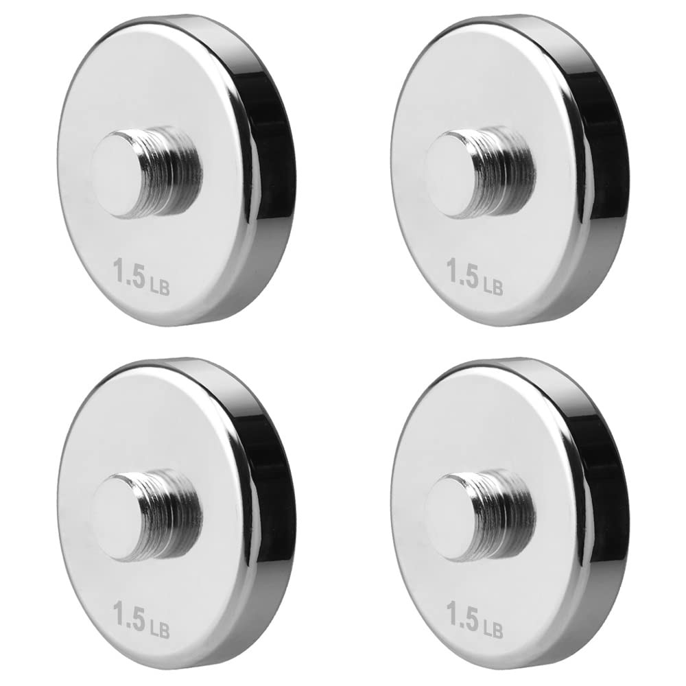 4 Pieces 1.5lb Weight Plates for 10lb Steel Dumbbells (Standard-Finish 4×1.5lb)