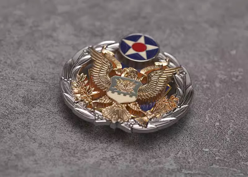 US USAF  AIR STAFF FORCE IDENTIFICATION BADGE INSIGNIA METAL LAPEL PIN