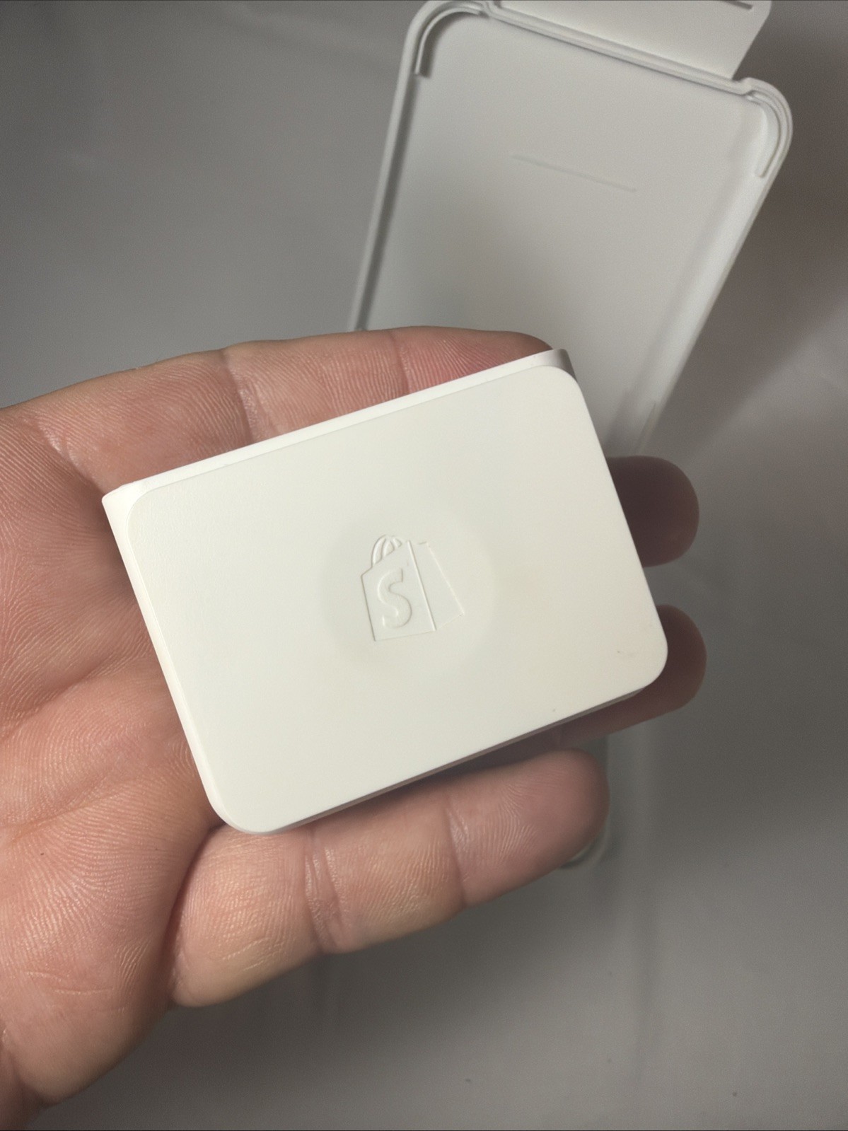 Shopify Chip And Swipe Card Reader Base Case White Point Of Sale POS No USB Cord