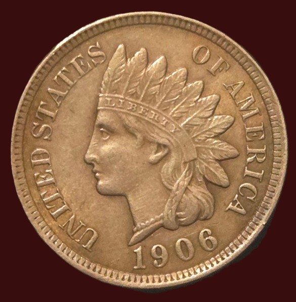 1906 Indian Head Cent - Higher Grade Red/Brown Example - FREE SHIPPING