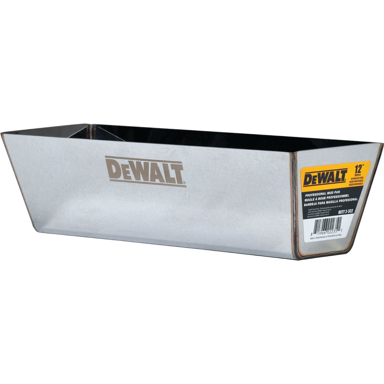 DEWALT 12" Drywall Mud Pan Heli-Arc Weld Contoured Bottom | DXTT-7-332