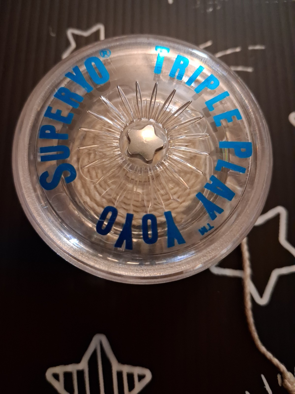 Vintage SuperYo Yo-Yo Clear Triple Play