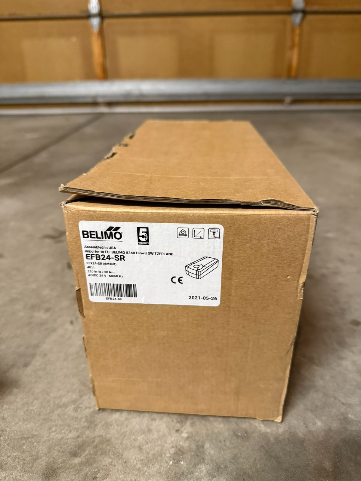 Belimo ~ EFB24-SR ~ Damper Actuator 270 in-lb Spring Return 24V, Modulating NEW